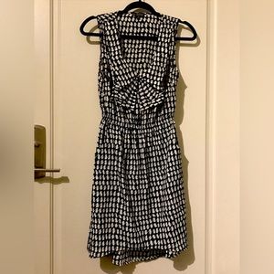 Black and White Print Patterned Dress